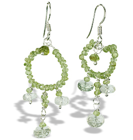 SKU 14019 - a Prehnite earrings Jewelry Design image