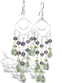 SKU 14020 - a Prehnite earrings Jewelry Design image