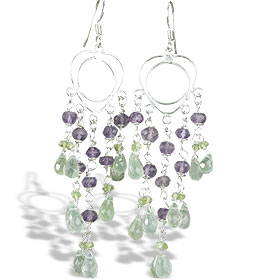 SKU 14022 - a Prehnite earrings Jewelry Design image