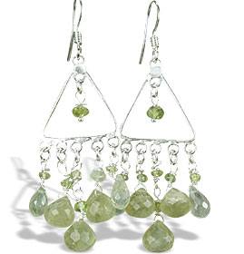 SKU 14023 - a Prehnite earrings Jewelry Design image