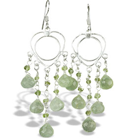 SKU 14024 - a Prehnite Earrings Jewelry Design image