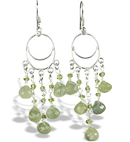 SKU 14026 - a Prehnite Earrings Jewelry Design image