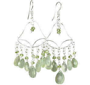 SKU 14028 - a Prehnite earrings Jewelry Design image