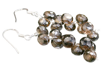 SKU 14064 - a Smoky Quartz Earrings Jewelry Design image