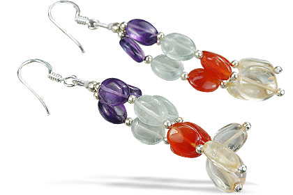 SKU 14083 - a Multi-stone Earrings Jewelry Design image