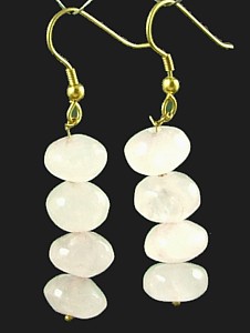 SKU 1409 - a Rose quartz Earrings Jewelry Design image