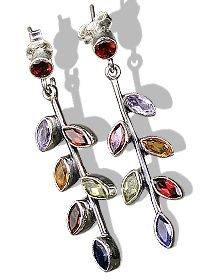 SKU 1418 - a Multi-stone Earrings Jewelry Design image