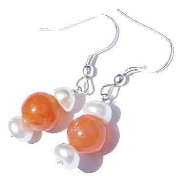 SKU 1423 - a Carnelian Earrings Jewelry Design image