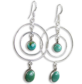 SKU 14426 - a Turquoise Earrings Jewelry Design image