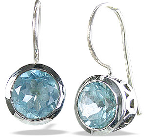 SKU 14625 - a Blue topaz earrings Jewelry Design image