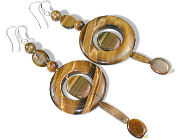 SKU 14704 - a Tiger eye earrings Jewelry Design image