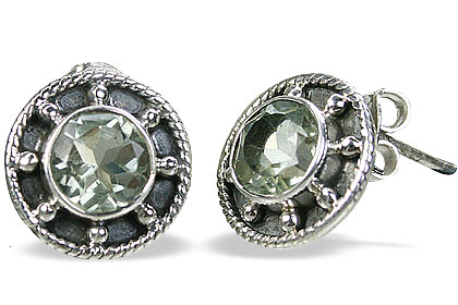 SKU 14774 - a Green amethyst Earrings Jewelry Design image