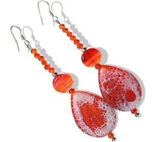SKU 14820 - a Agate earrings Jewelry Design image