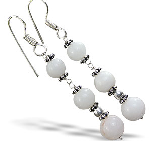 SKU 14851 - a Snow Quartz earrings Jewelry Design image