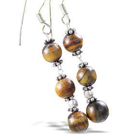 SKU 14927 - a Tiger eye earrings Jewelry Design image