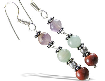 SKU 14932 - a Multi-stone earrings Jewelry Design image