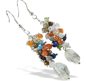SKU 14945 - a Multi-stone earrings Jewelry Design image