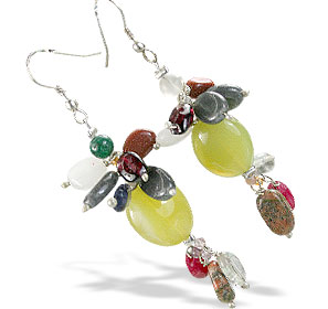 SKU 14946 - a Multi-stone earrings Jewelry Design image