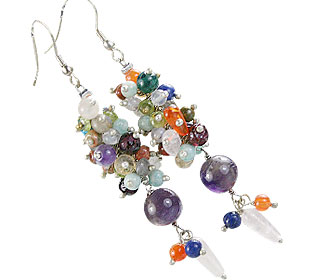 SKU 14950 - a Multi-stone earrings Jewelry Design image