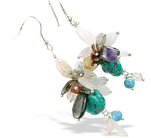 SKU 14966 - a Multi-stone earrings Jewelry Design image