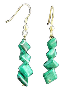 SKU 1504 - a Malachite Earrings Jewelry Design image