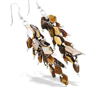 SKU 15048 - a Tiger eye earrings Jewelry Design image