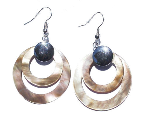 SKU 15079 - a Mother-of-Pearl earrings Jewelry Design image