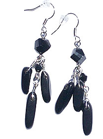 SKU 15140 - a Onyx earrings Jewelry Design image