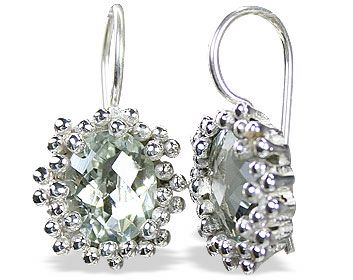 SKU 15141 - a Green amethyst earrings Jewelry Design image