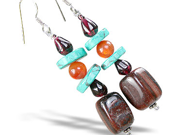 SKU 15187 - a Multi-stone earrings Jewelry Design image