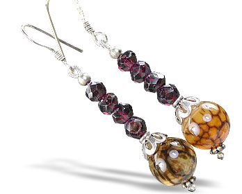 SKU 15189 - a Garnet earrings Jewelry Design image