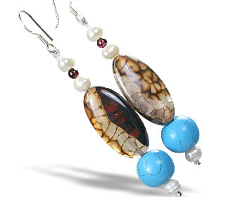 SKU 15193 - a Multi-stone earrings Jewelry Design image