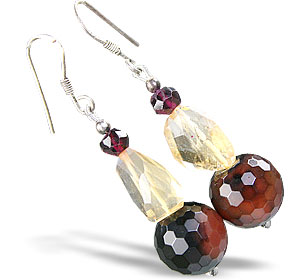 SKU 15196 - a Agate earrings Jewelry Design image