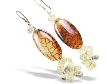 SKU 15205 - a Agate earrings Jewelry Design image