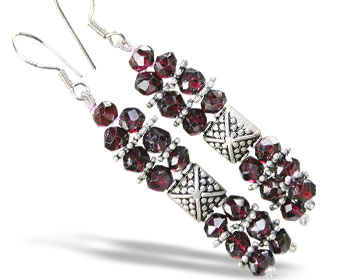 SKU 15209 - a Garnet earrings Jewelry Design image