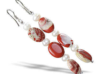 SKU 15210 - a Jasper earrings Jewelry Design image