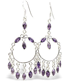 SKU 15419 - a Amethyst earrings Jewelry Design image