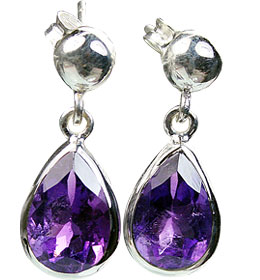 SKU 15421 - a Amethyst earrings Jewelry Design image