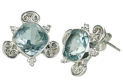 SKU 15427 - a Blue topaz earrings Jewelry Design image
