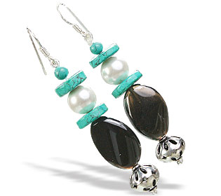 SKU 15583 - a Turquoise Earrings Jewelry Design image