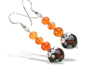 SKU 15585 - a Carnelian Earrings Jewelry Design image