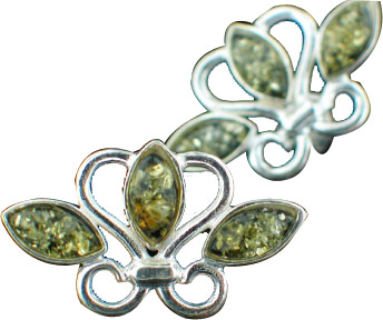 SKU 15801 - a Amber earrings Jewelry Design image