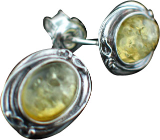 SKU 15804 - a Amber Earrings Jewelry Design image