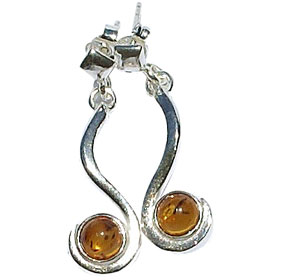 SKU 15805 - a Amber earrings Jewelry Design image