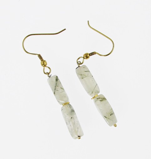 SKU 15826 - a Rutilated Quartz earrings Jewelry Design image