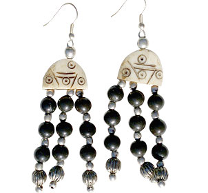 SKU 16034 - a Bone Earrings Jewelry Design image