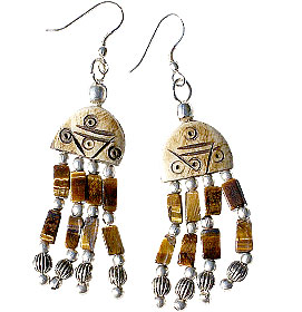 SKU 16080 - a Tiger eye Earrings Jewelry Design image