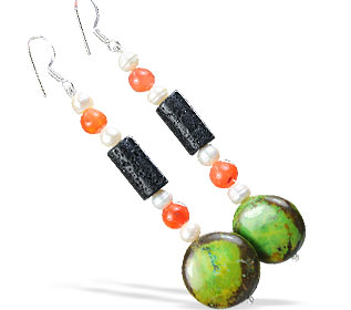 SKU 16129 - a Multi-stone Earrings Jewelry Design image