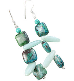 SKU 16134 - a Chrysocolla earrings Jewelry Design image