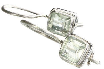 SKU 16138 - a Green amethyst earrings Jewelry Design image